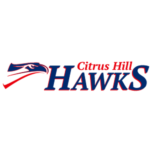 Citrus Hill Hawks logo featuring a red and navy blue hawk head graphic and the words 'Citrus Hill HAWKS' on a white background.
