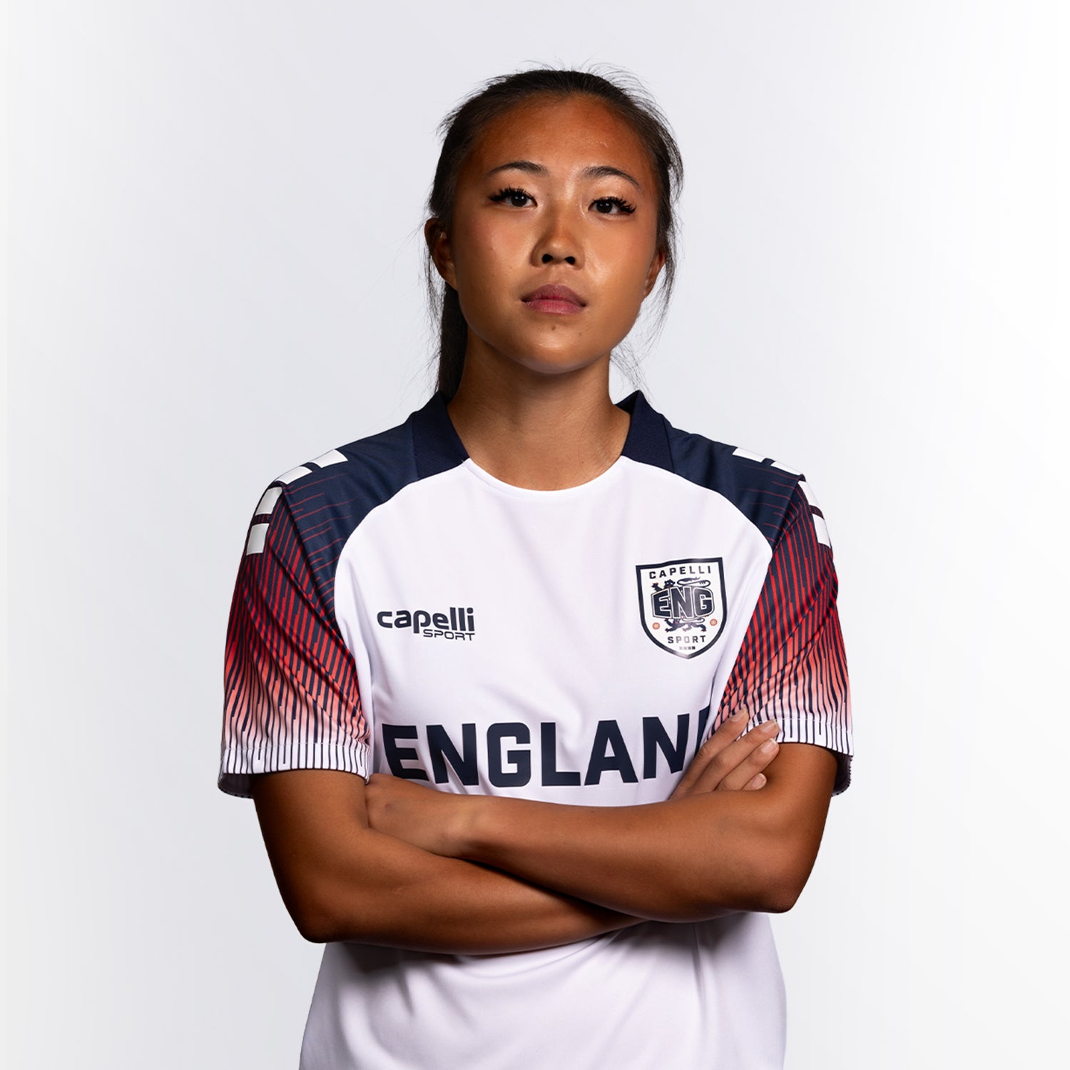 Capelli Sport England Home Met Lines Soccer Jersey Capelli Sport