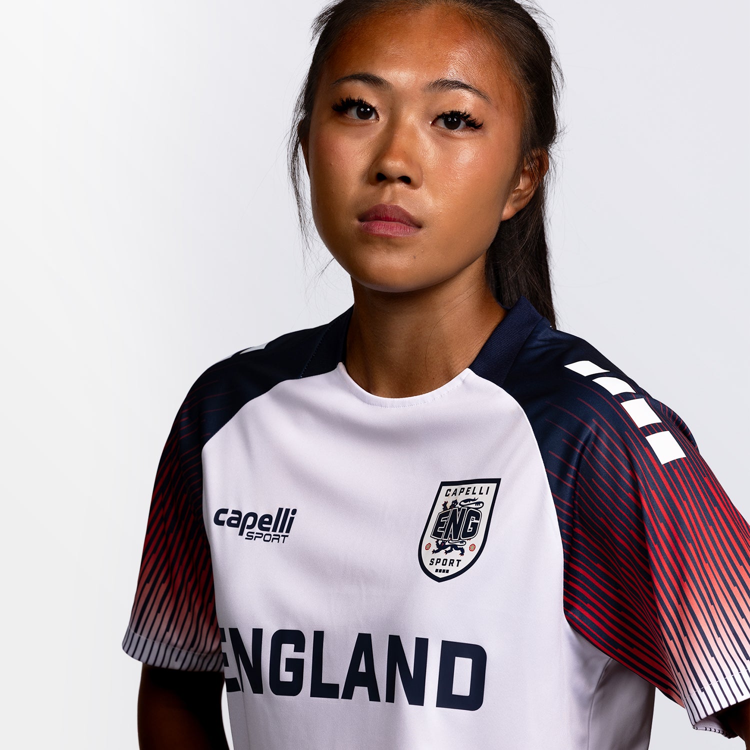 Capelli Sport England Home Met Lines Soccer Jersey Capelli Sport