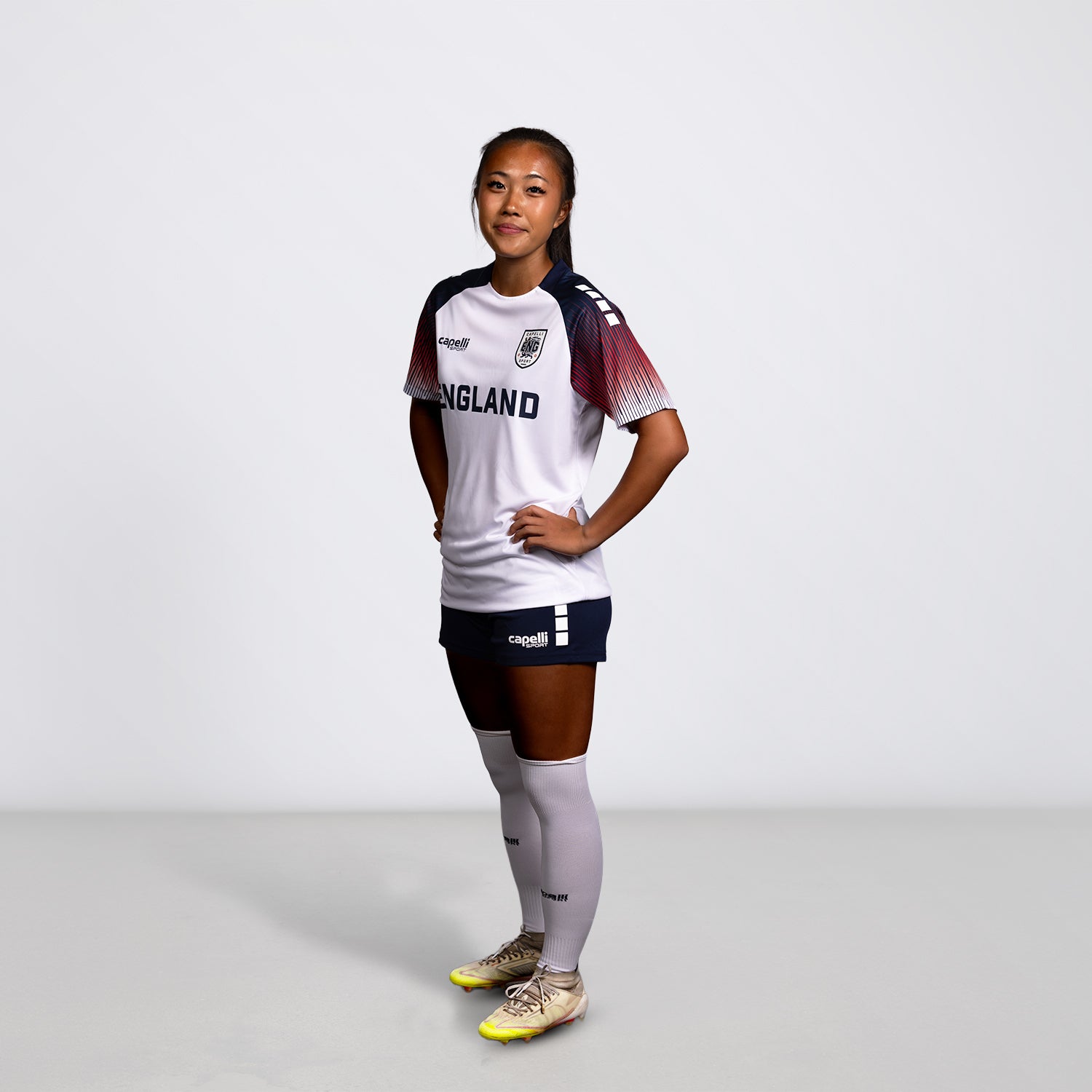 Capelli Sport England Home Met Lines Soccer Jersey Capelli Sport