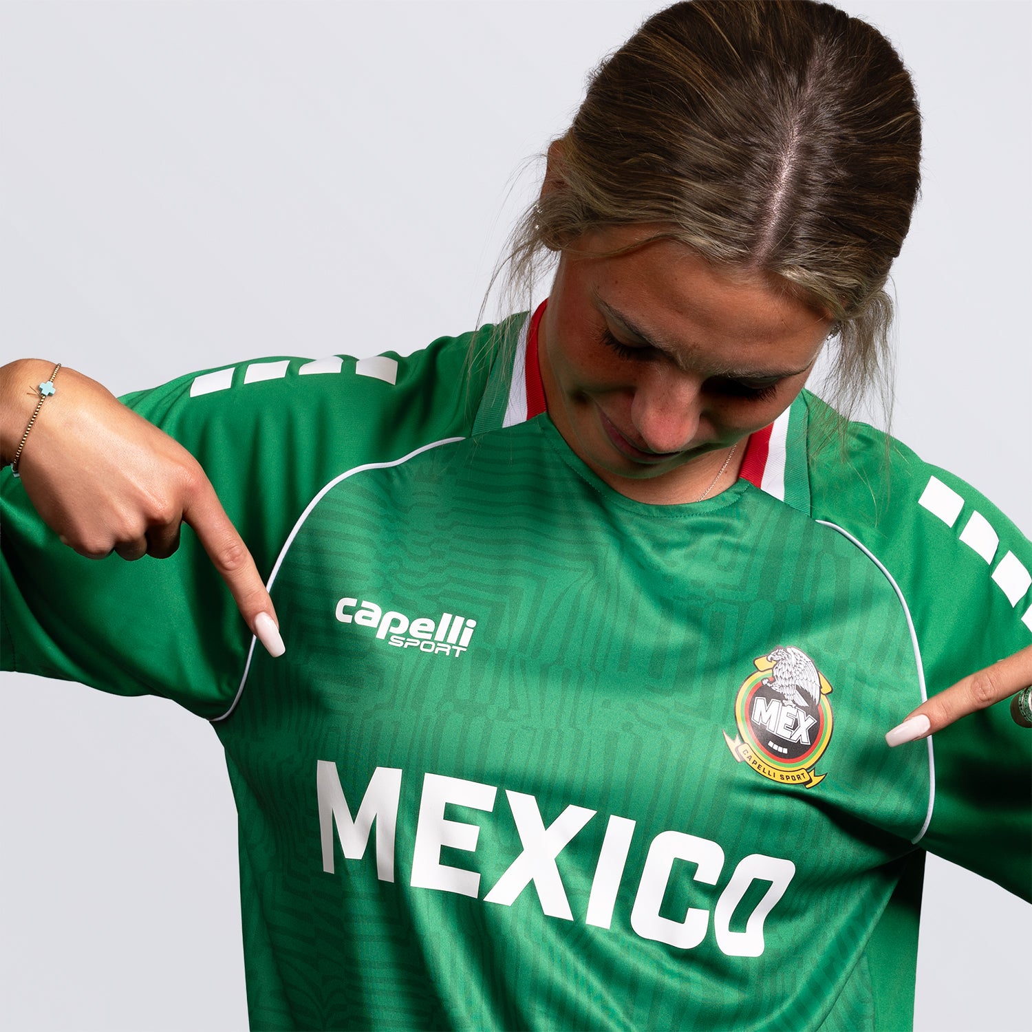 Capelli Sport Mexico Home Met Lines Soccer Jersey Capelli Sport