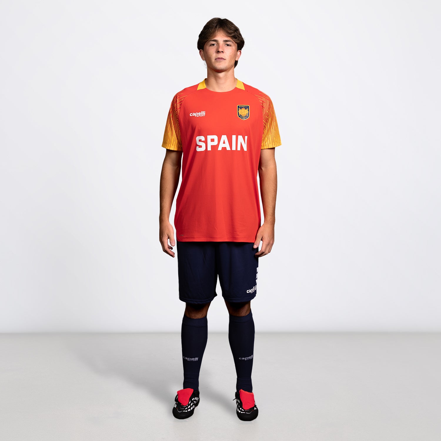 Capelli Sport Spain Home Met Lines Soccer Jersey Capelli Sport