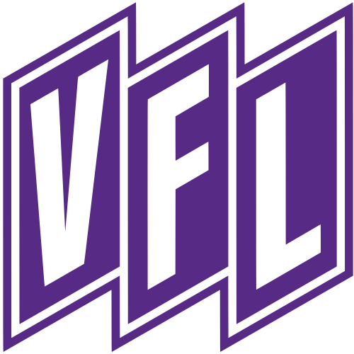 A stylized purple and white 'VFL' logo on a plain white background.