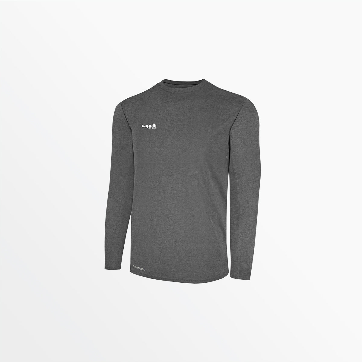 Men's Basics I Long Sleeve Training Top Capelli Sport S Dark Heather Grey