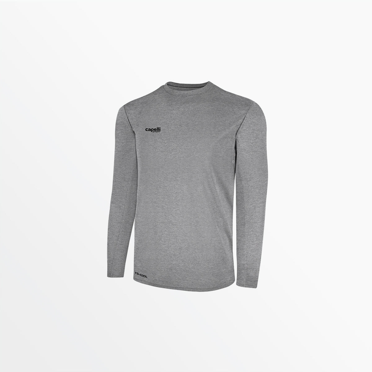 Men's Basics I Long Sleeve Training Top Capelli Sport S Light Heather Grey