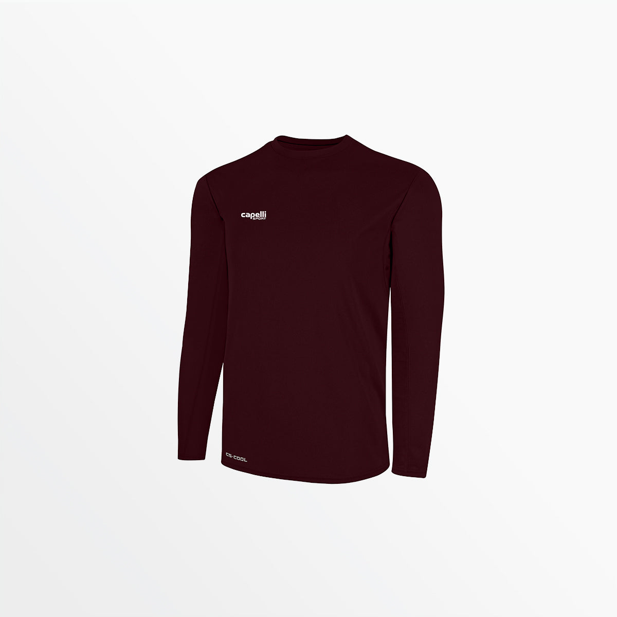 Men's Basics I Long Sleeve Training Top Capelli Sport S Maroon