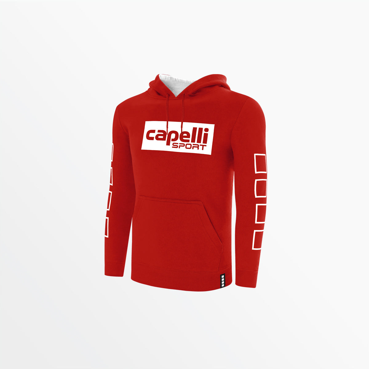 Youth Fleece Hoodie With Logo and 4 Cube Sleeves Capelli Sport XL