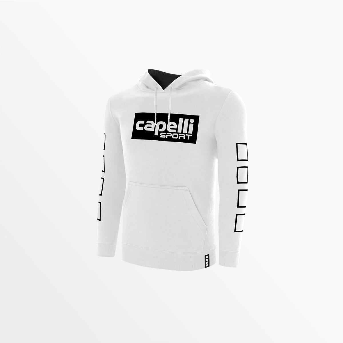 Youth Fleece Hoodie With Logo and 4 Cube Sleeves Capelli Sport L