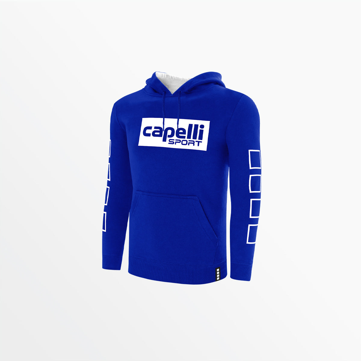 Men's Fleece Hoodie With Logo and 4 Cube Sleeves Capelli Sport S Royal Blue