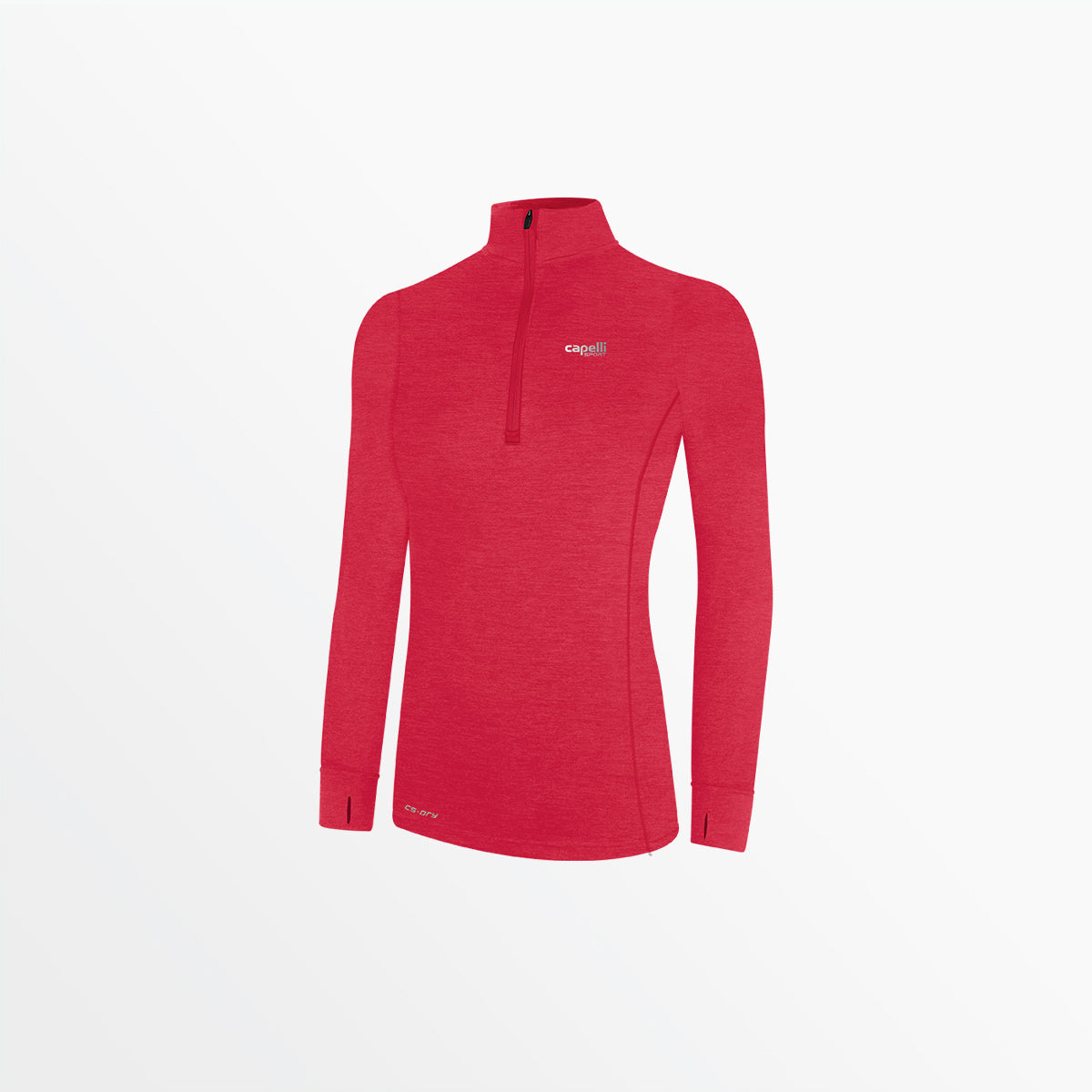 Women's 1/4 Zip Running Top Capelli Sport XS Heather Red