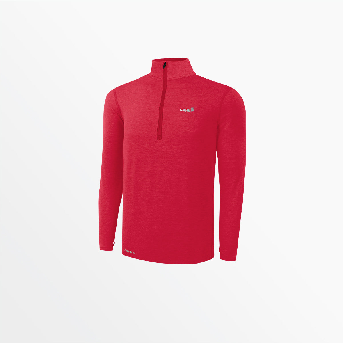 Youth 1/4 Zip Running Top Capelli Sport S Heather Light Red