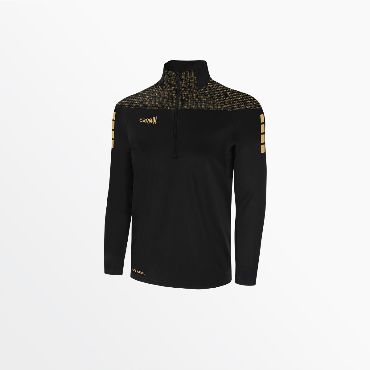 Youth Tribeca 1/4 Zip Training Jacket Capelli Sport XXS Black Gold