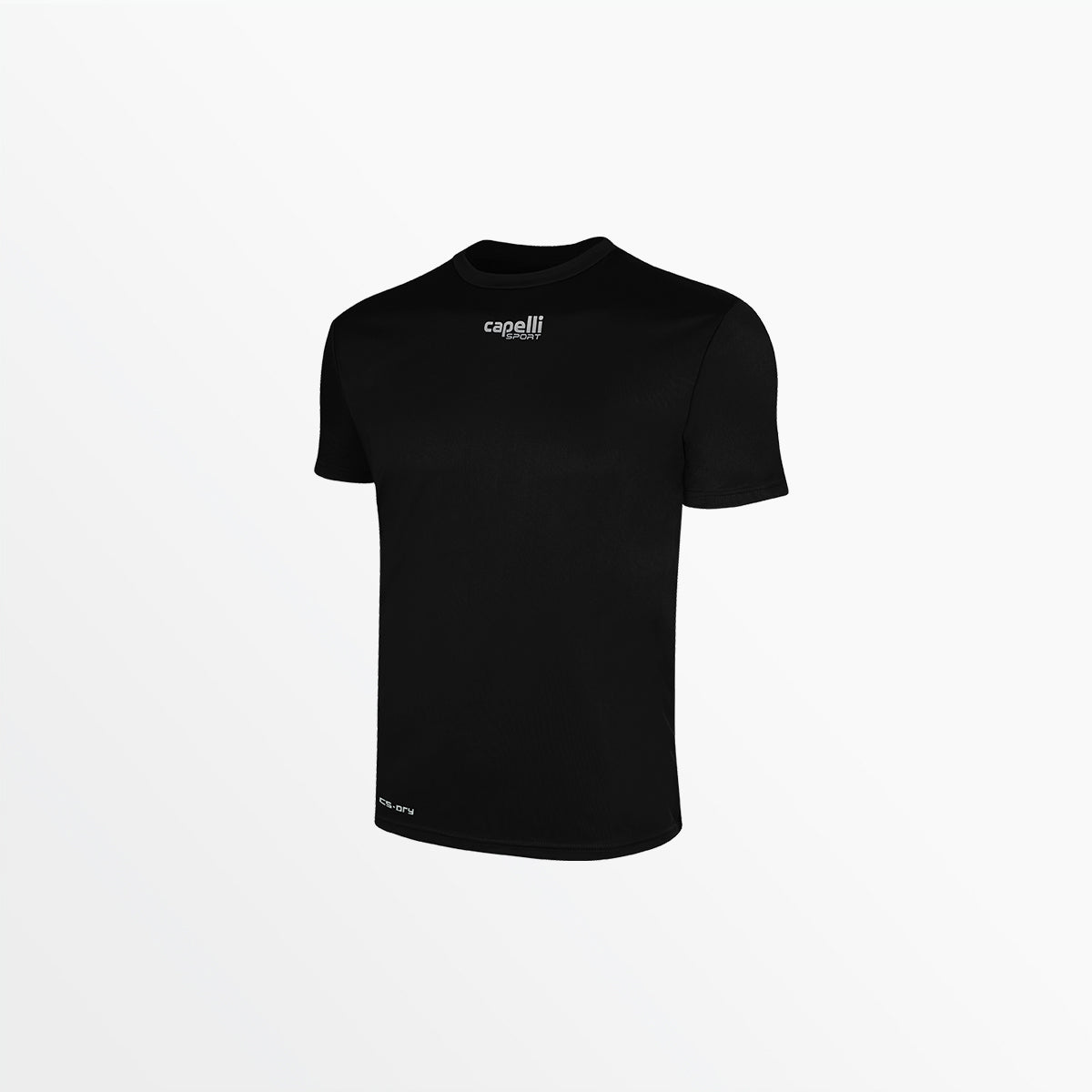 Youth Basics Crew Neck Poly Tee Capelli Sport Black S