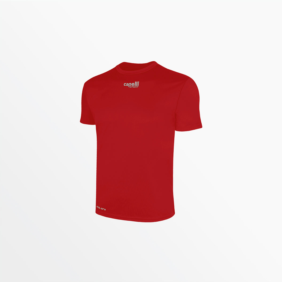 Youth Basics Crew Neck Poly Tee Capelli Sport XXS Red