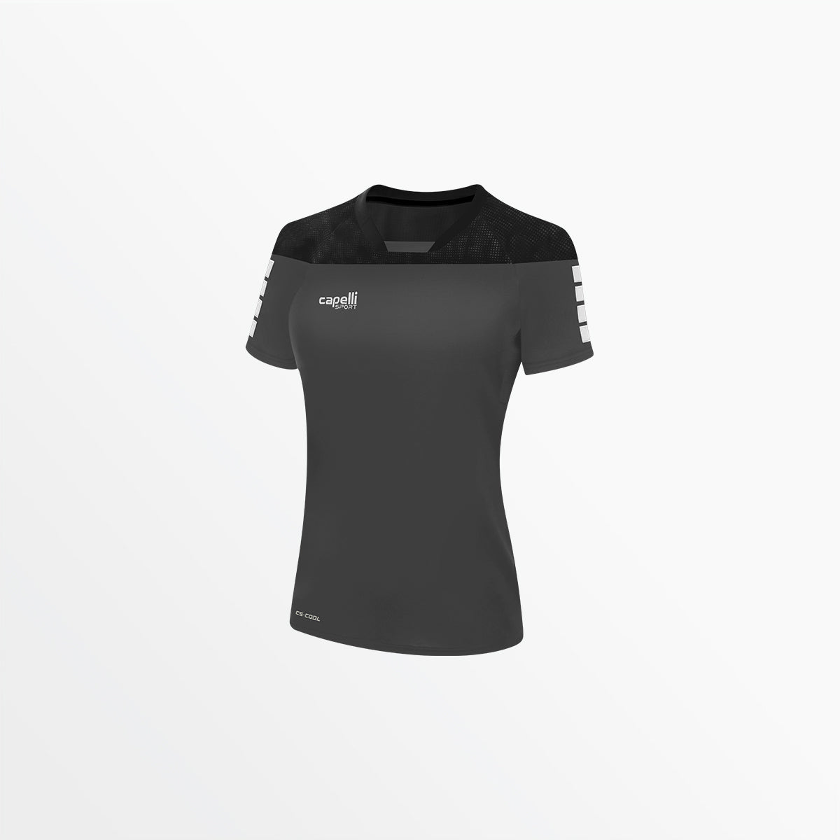 Women's Tribeca Short Sleeve Training Top Capelli Sport XS Dark Grey Black