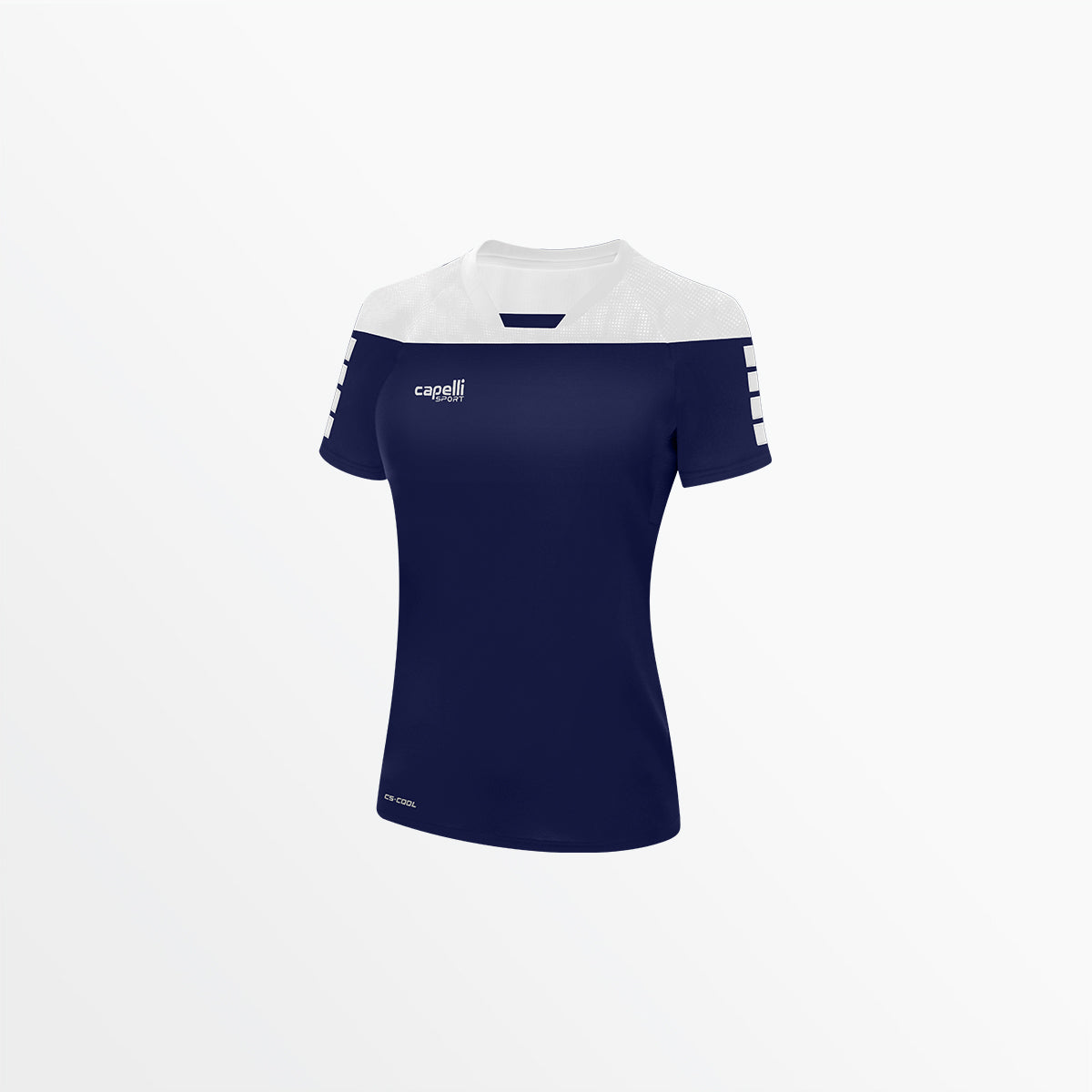Women's Tribeca Short Sleeve Training Top Capelli Sport XS Navy White