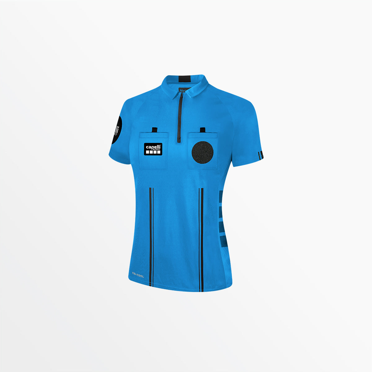 Women's Official Referee 1/4 Zip Short Sleeve Jersey Capelli Sport XS Referee Blue