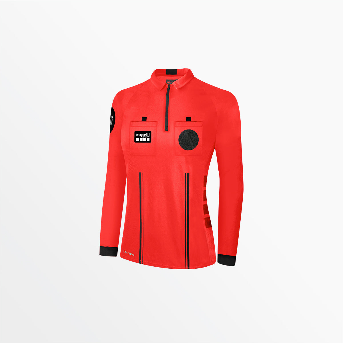 Women's Official Referee 1/4 Zip Long Sleeve Jersey Capelli Sport XS Referee Red