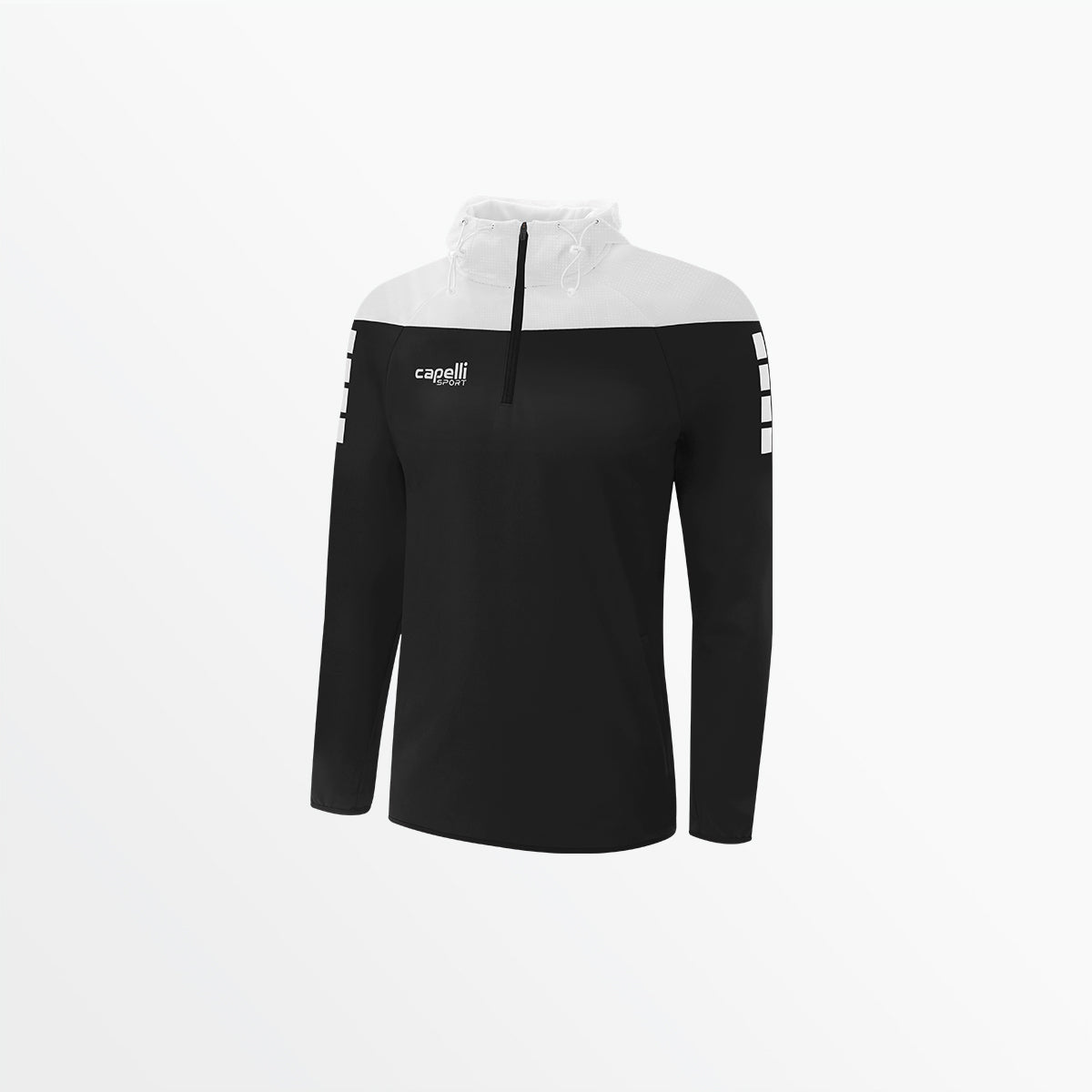 Women's Tribeca 1/4 Zip Therma Fleece Hoodie Capelli Sport XS Black White