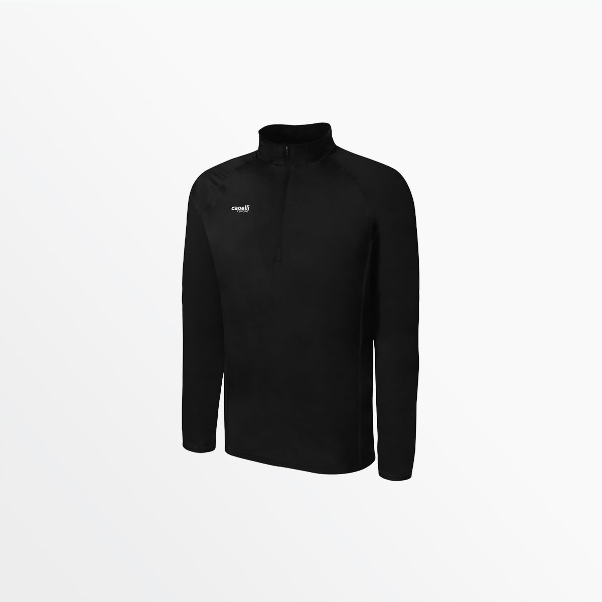 Men's 1/4 Zip Shield Top Capelli Sport S Black