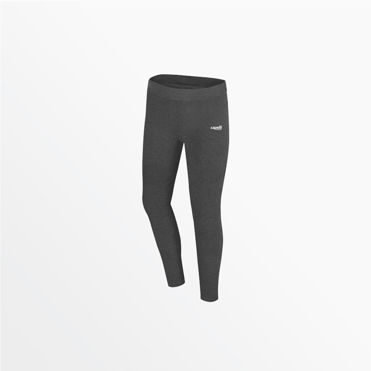Women's Mid Rise Cotton Leggings Capelli Sport XS Dark Heather Grey
