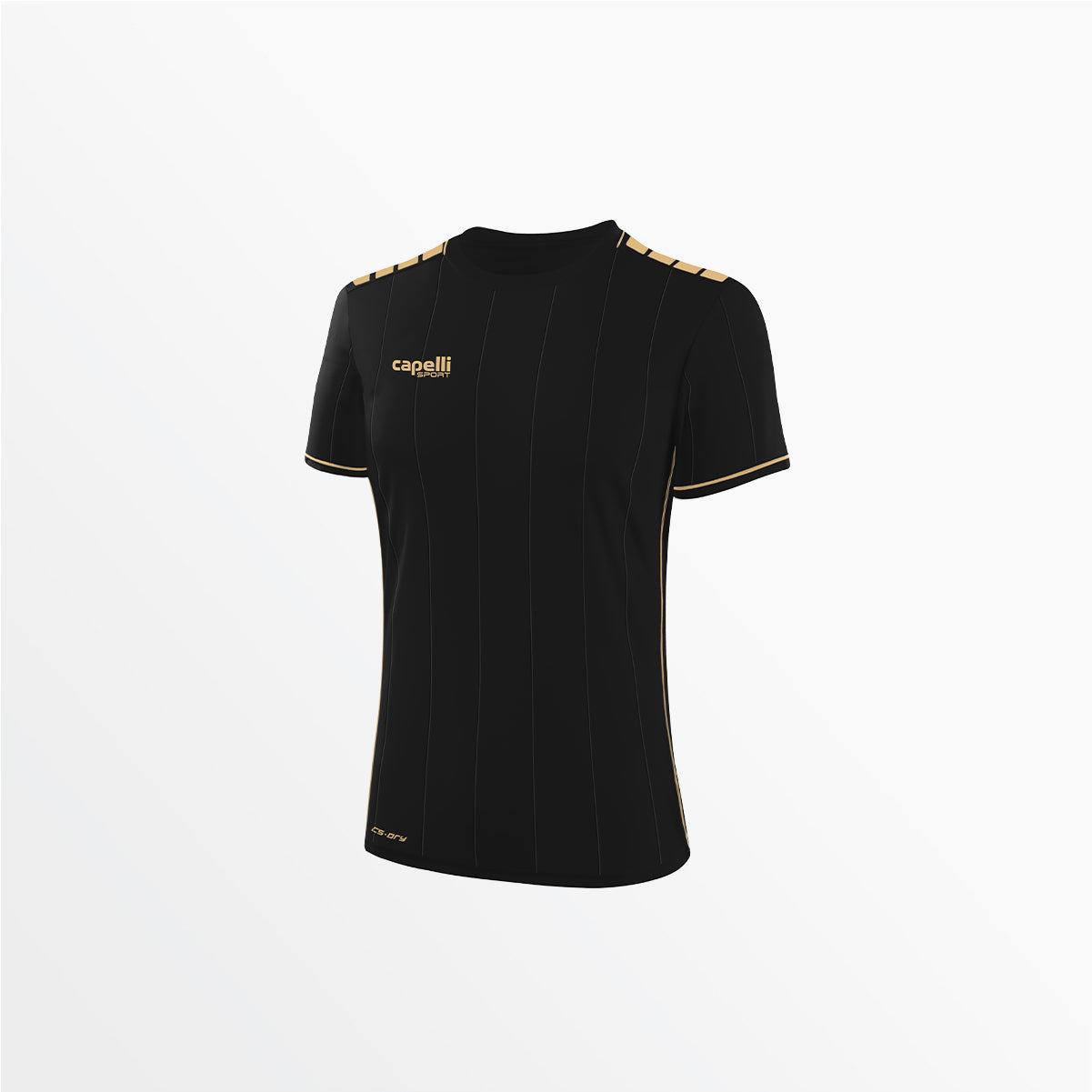 Women's Empire Knit Stripe Jersey Capelli Sport XS Black Bright Gold