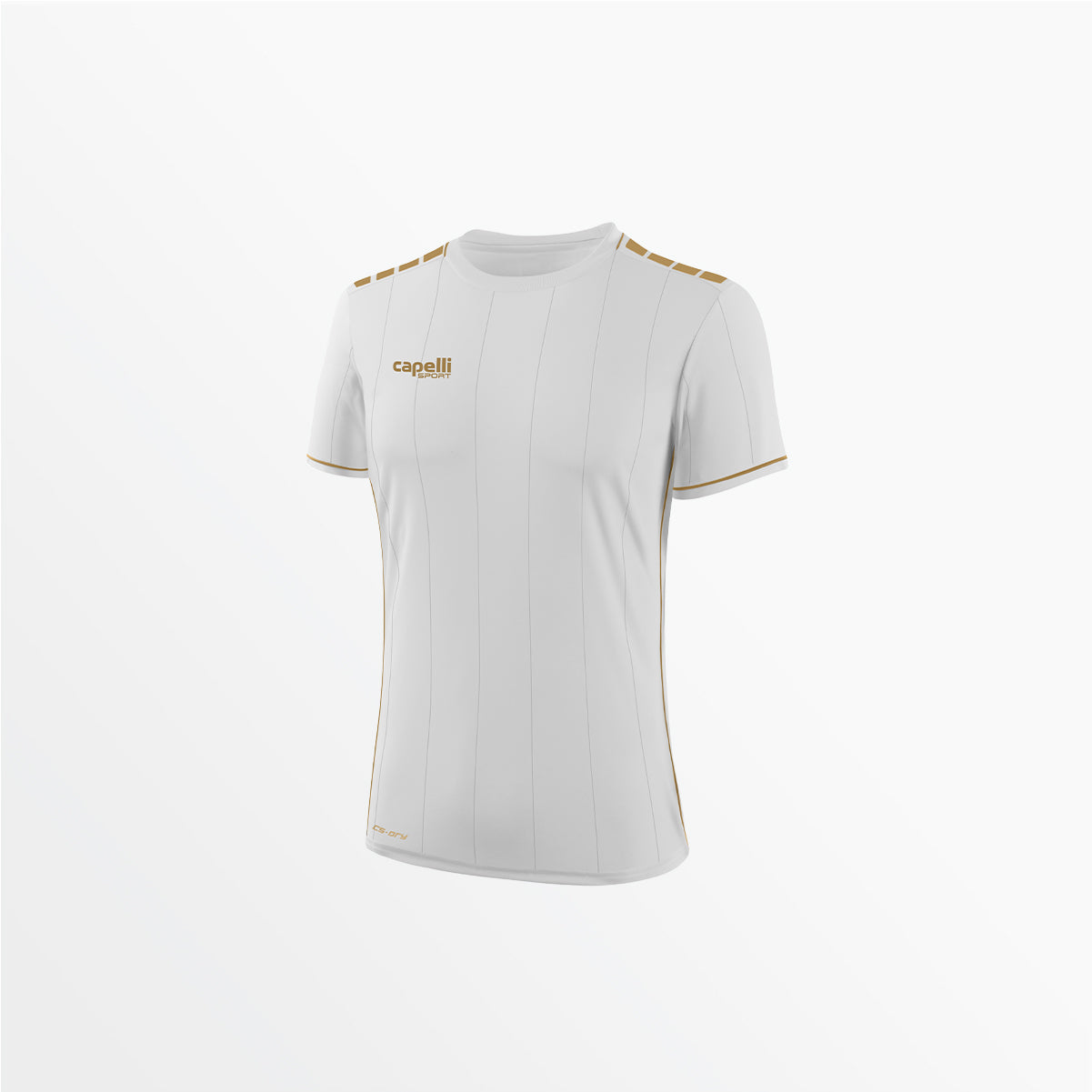 Women's Empire Knit Stripe Jersey Capelli Sport XS White Bright Gold
