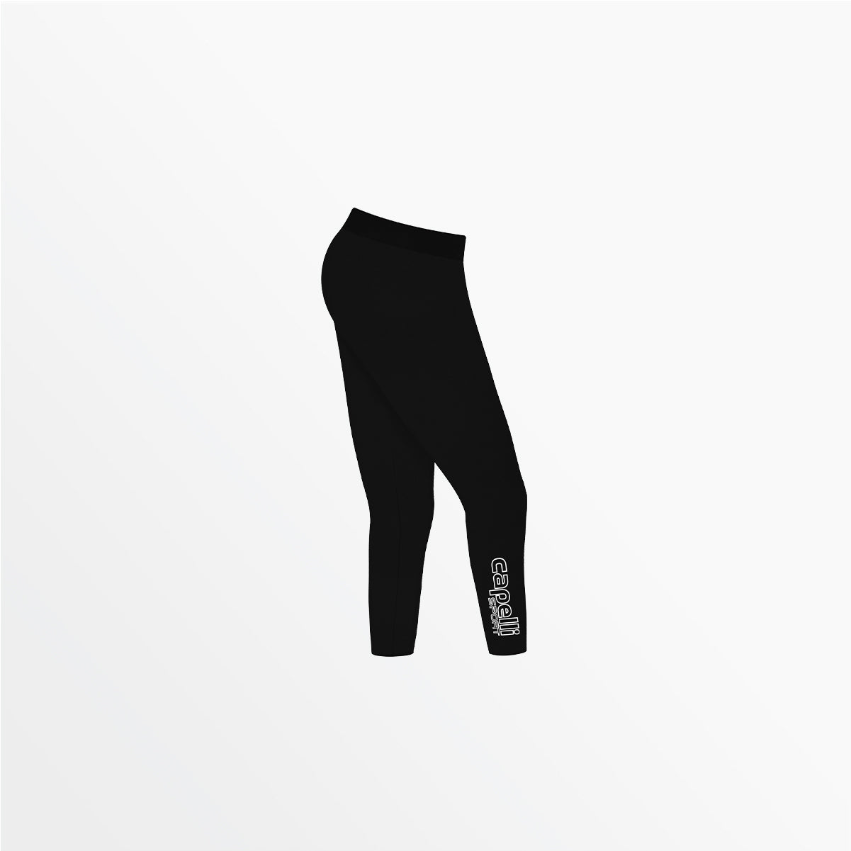 Women's Mid Rise Logo 3/4 Cotton Leggings Capelli Sport