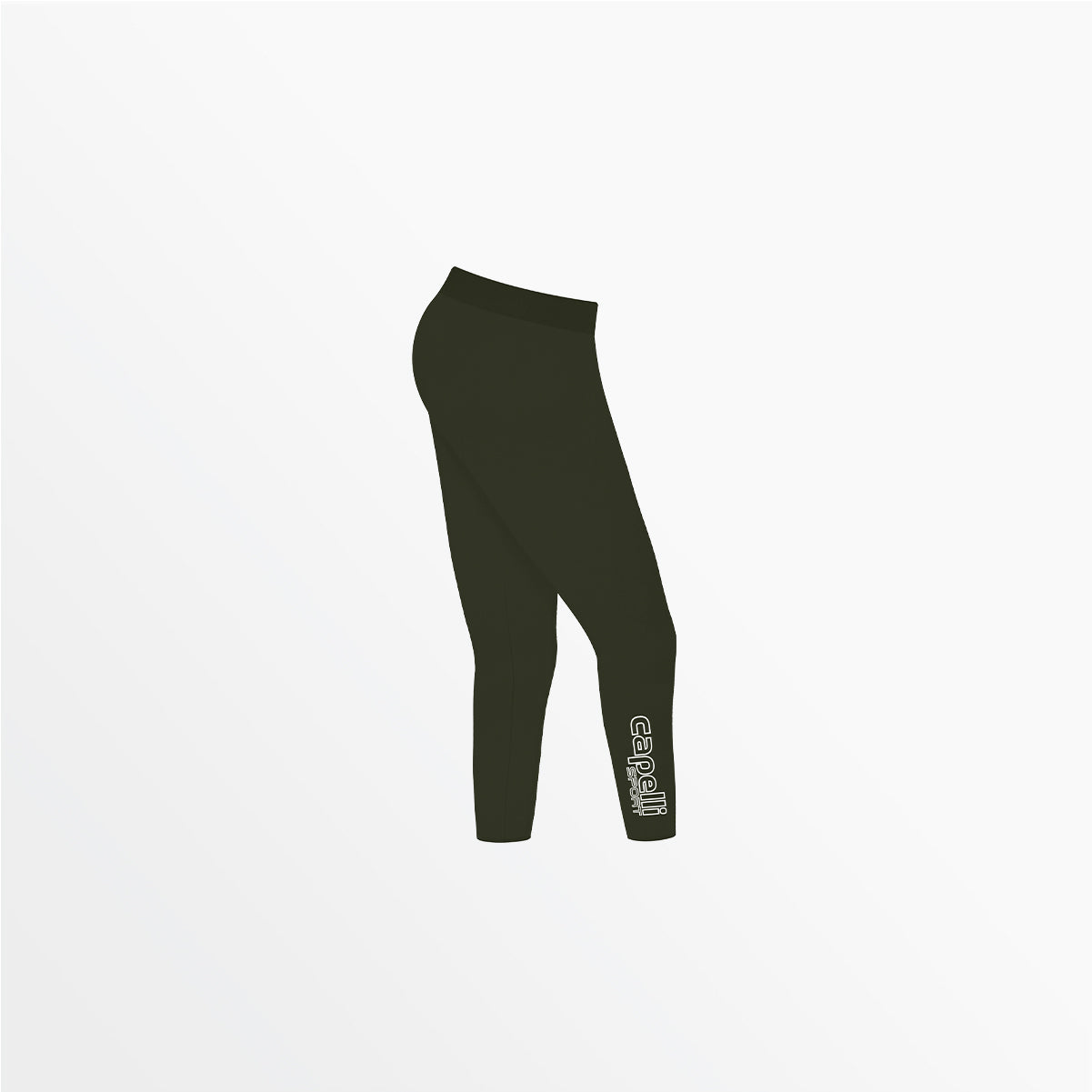 Women's Mid Rise Logo 3/4 Cotton Leggings Capelli Sport