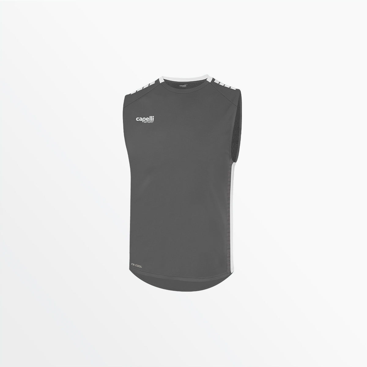 Men's Madison Sleeveless Training Top Capelli Sport S Medium Grey