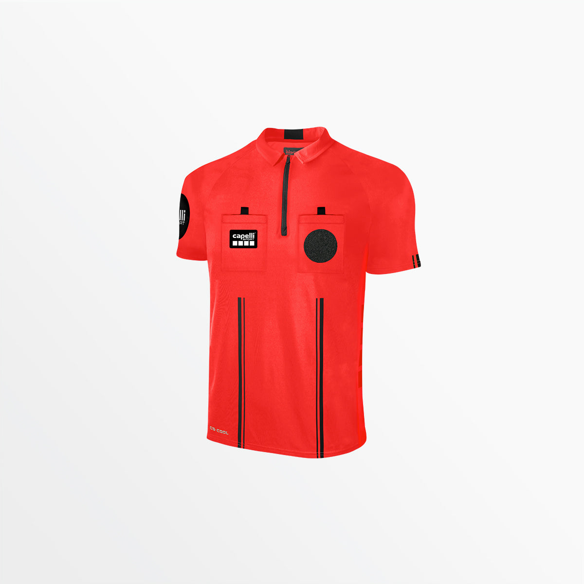 Adult Official Referee 1/4 Zip Short Sleeve Jersey Capelli Sport XS Referee Red