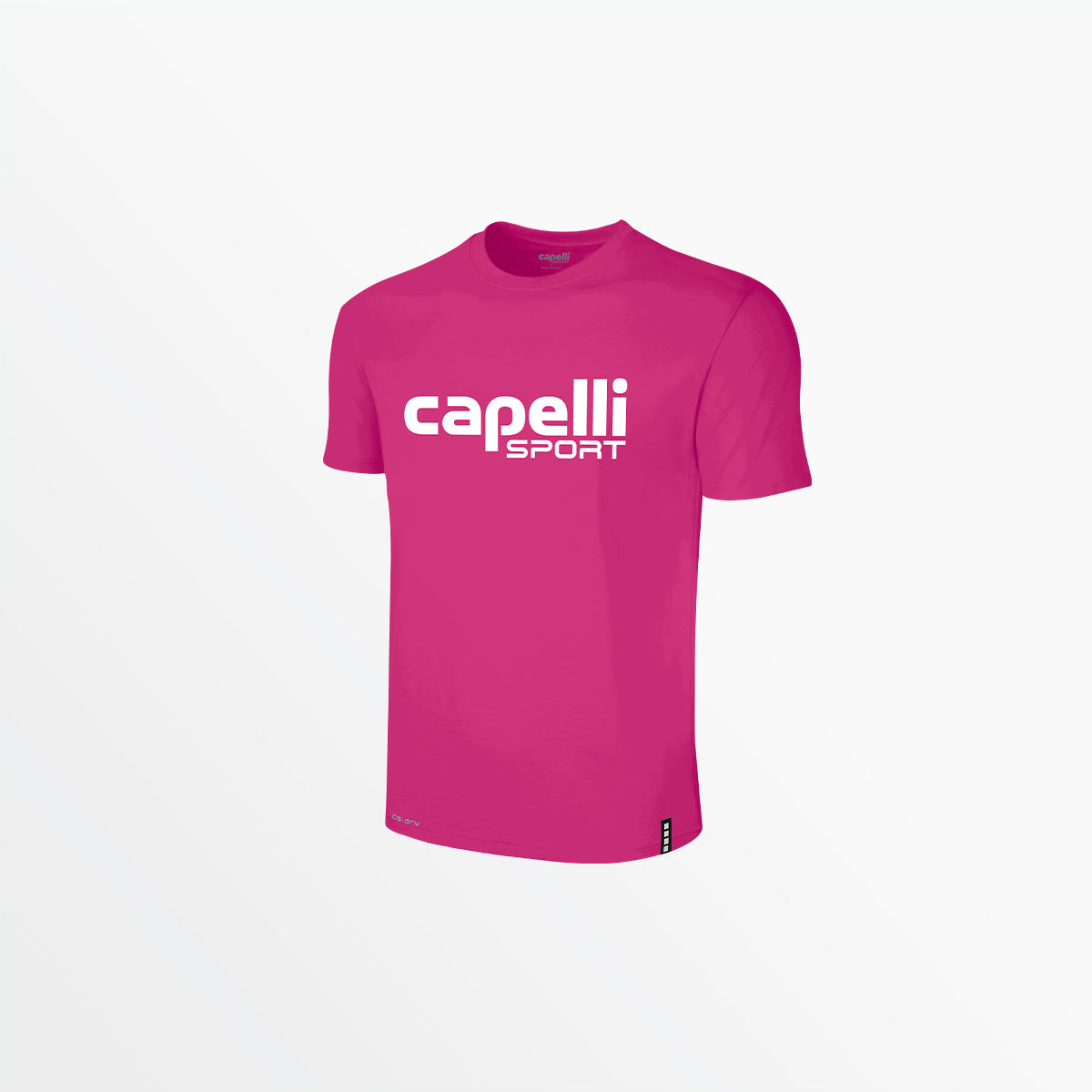 Adult Logo Crew Neck Poly Tee Capelli Sport S Pink