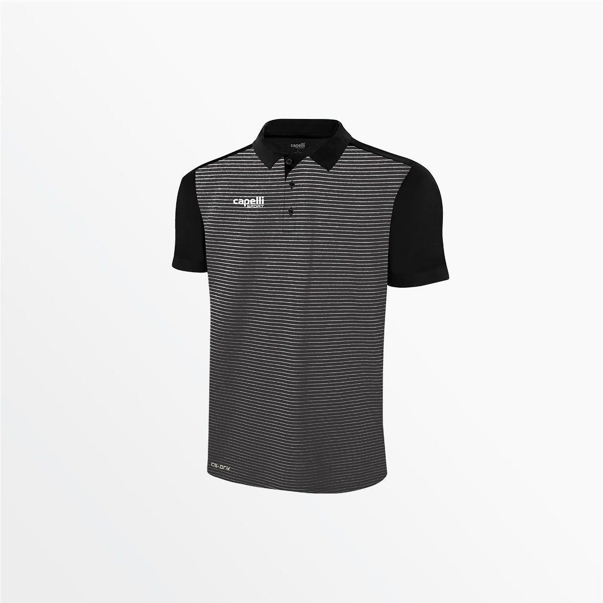 Men's Classic Small Stripe Poly Polo Capelli Sport S