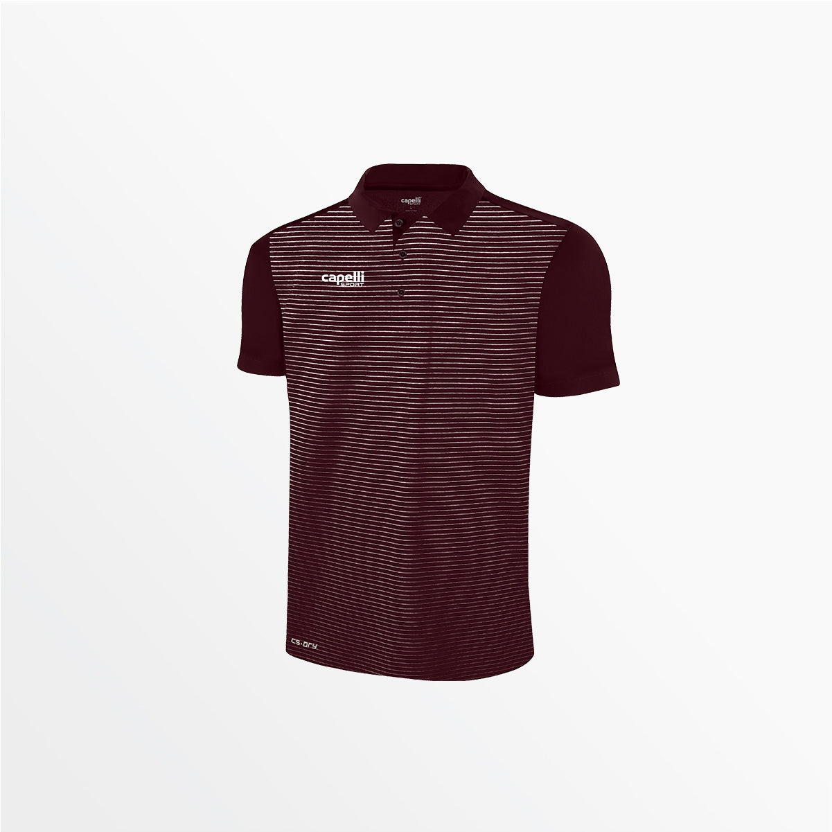 Men's Classic Small Stripe Poly Polo Capelli Sport S