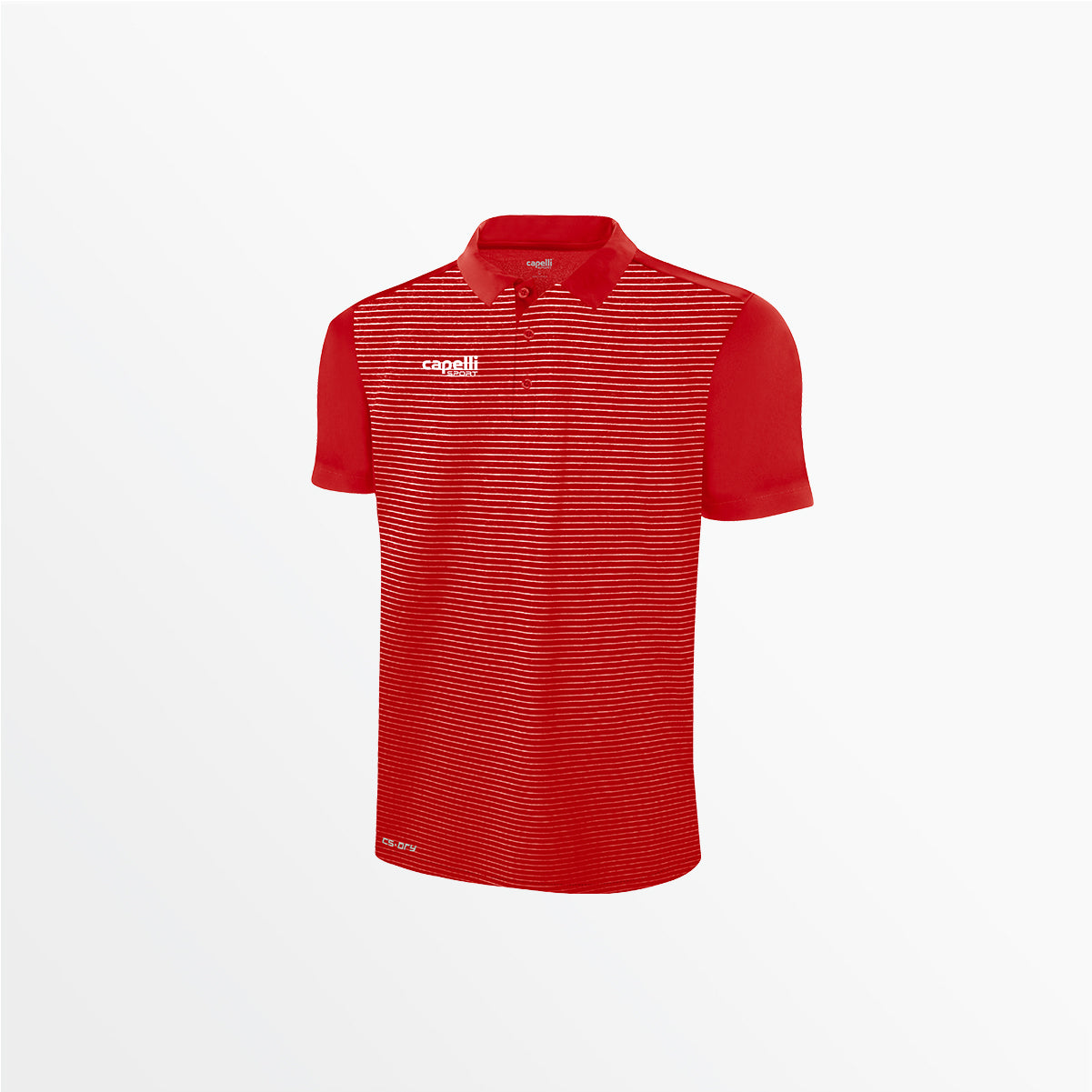 Men's Classic Small Stripe Poly Polo Capelli Sport S