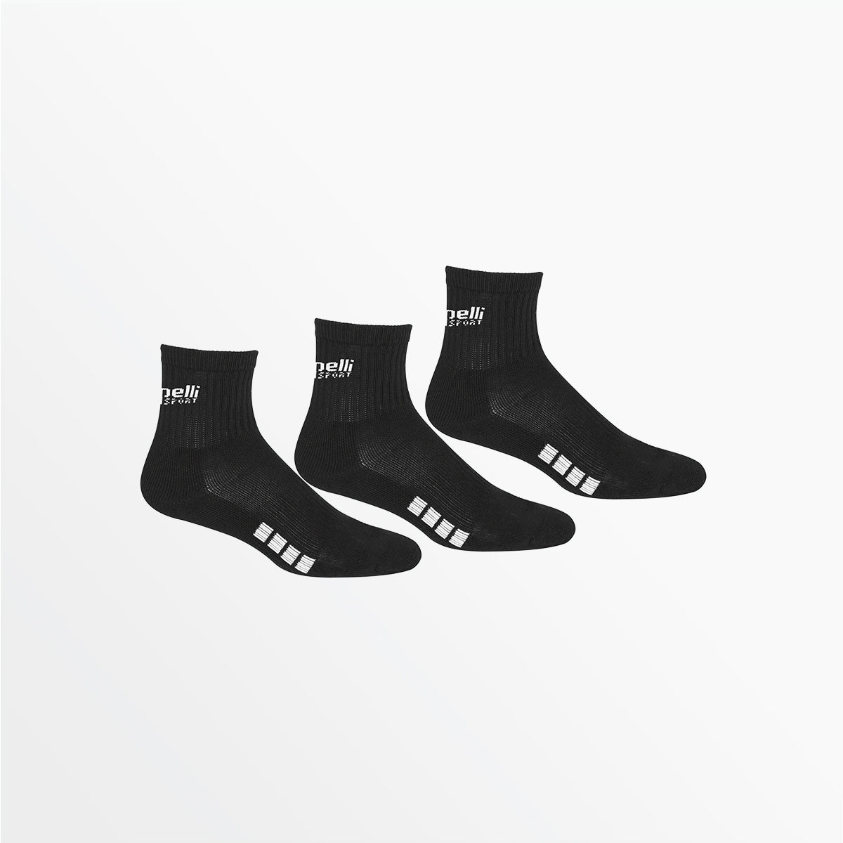 Basics Cushioned Comfort Quarter Top Socks Capelli Sport Black XS