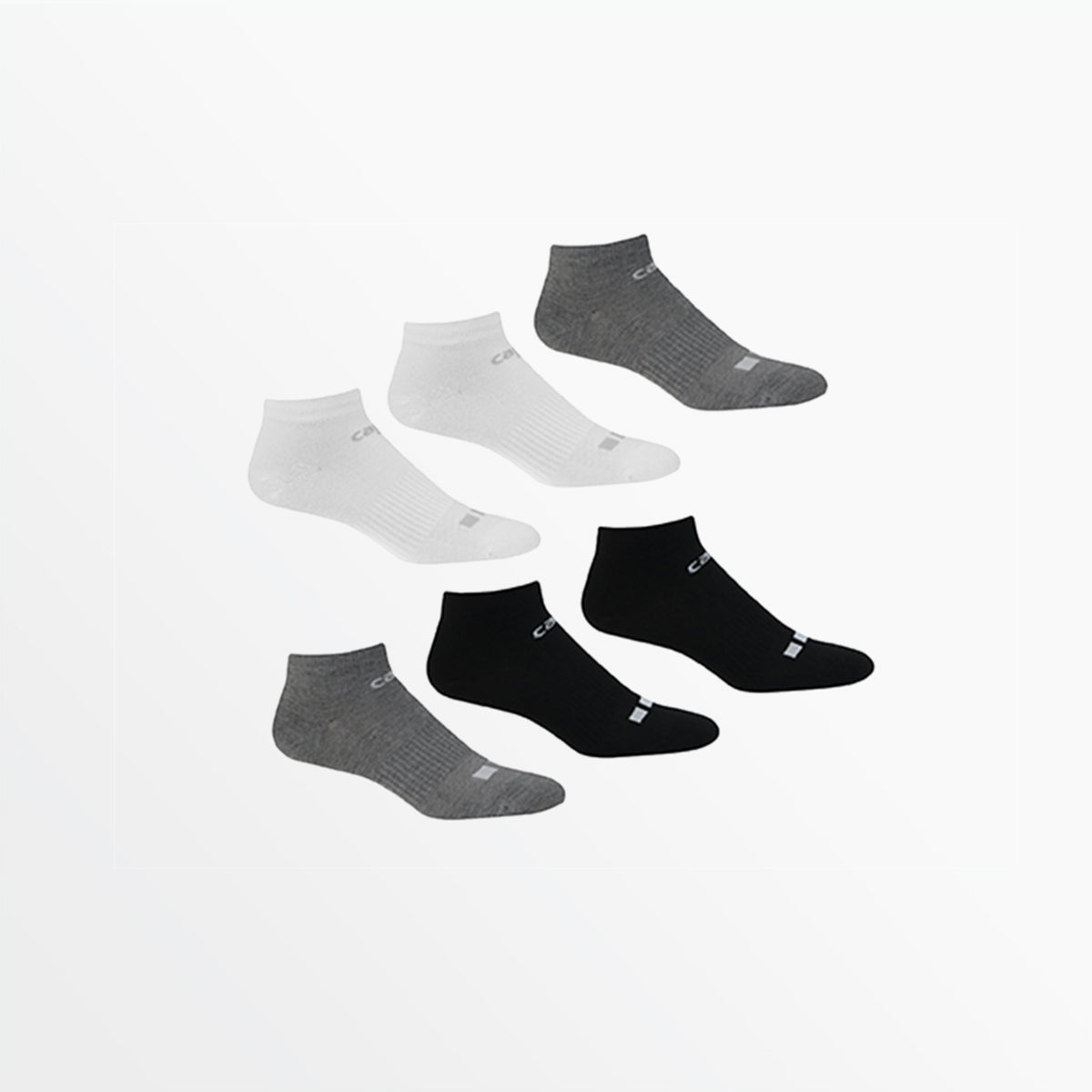 Basics CS-COOL Lightweight Low Cut Socks Capelli Sport XS White Combo